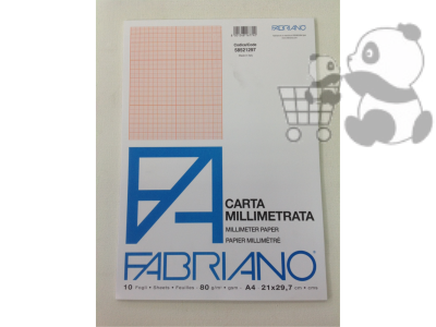 Carta millimetrata A4 21x29,7cm
