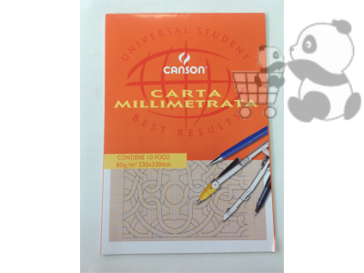 Canson carta millimetrata 10fogli